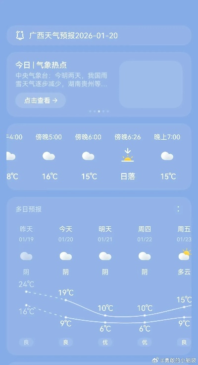 广西未来一周冷暖交替频繁，市民出行需注意天气变化